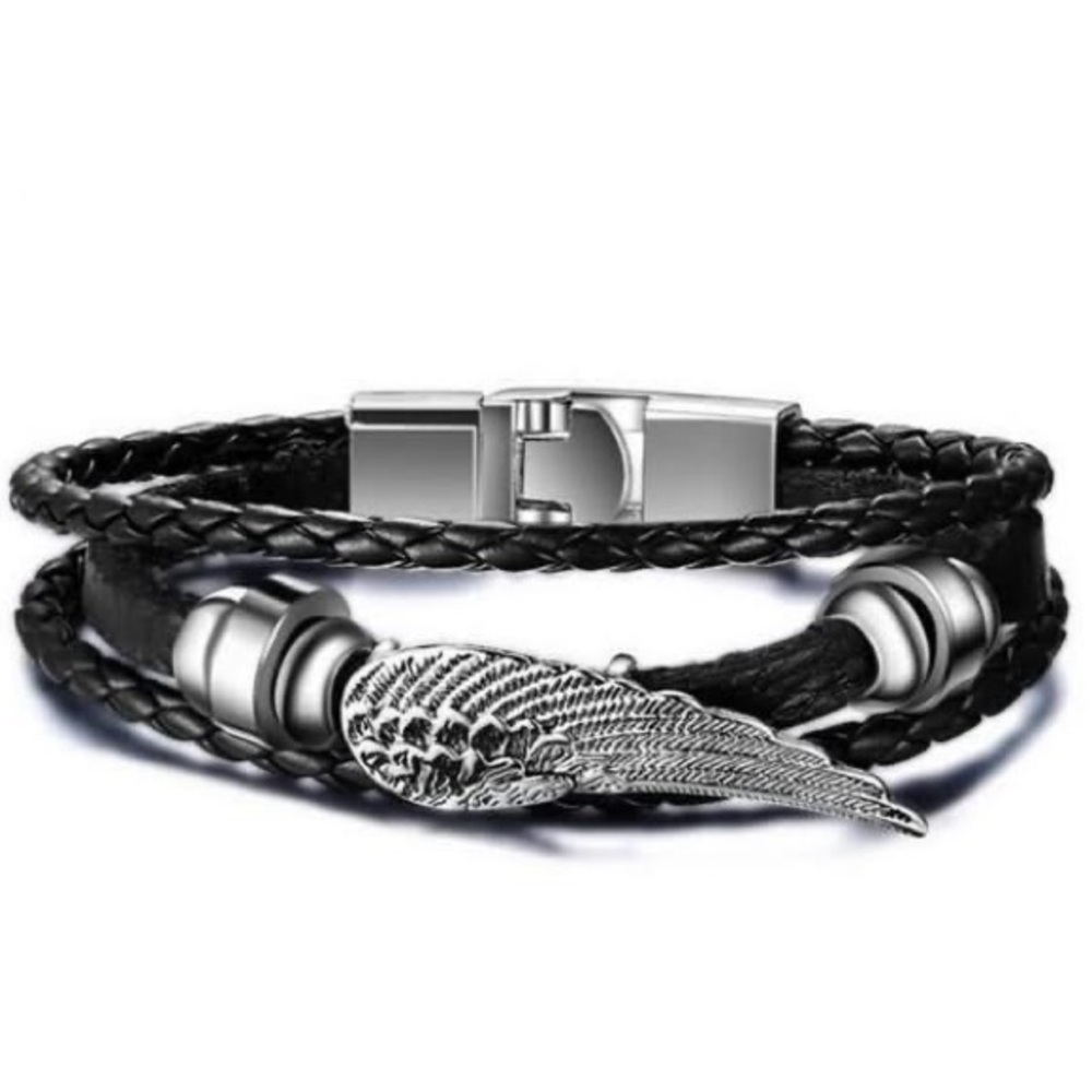 Lindas Stars! Wear these beautiful Angel Wing Braided Black and Silver new